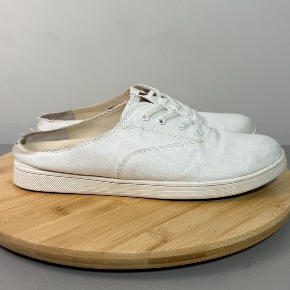 Spenco Orthotic White Canvas Slip-On Sneaker Mules Santa Rosa Women's Size 10B - Picture 1 of 10